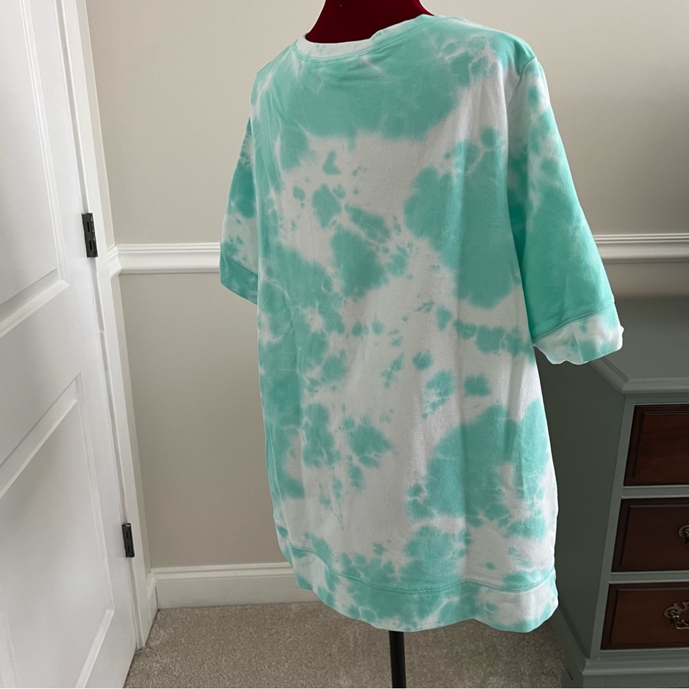 Kim Gravel tie dye elbow sleeve sweatshirt💚🤍🩵 - Picture 4 of 8
